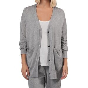 NEW ATM Anthony Thomas Melillo Mixed Media V-Neck Cardigan Size Small
